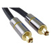 PremiumCord Optický audio kábel Toslink, OD: 7mm, Gold-metal design + Nylon 0,5m