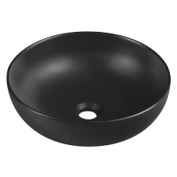 SAPHO - RONDANE keramické umývadlo Ø 41cm, na dosku, čierna mat AR435B