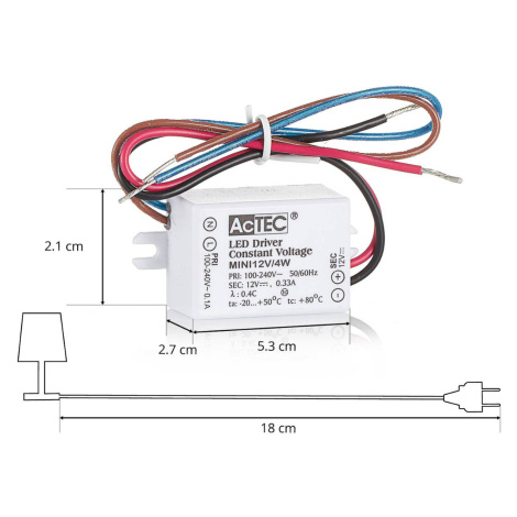 AcTEC Mini LED budič CV 12V, 4W, IP65