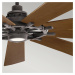 LED stropný ventilátor Gentry 85 tmavý orech/biela