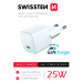 Sieťový adaptér mini Swissten GaN USB-C 25W biely