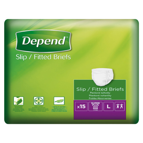 DEPEND Slip super plus L priedušné plienkové nohavičky 15 ks