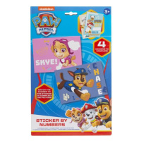 Paw Patrol sada nálepiek lepenie podľa čísel