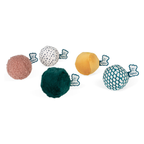 Senzorické textilné loptičky pre bábätko Kaloo Stimuli 5 ks