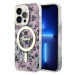 Kryt Guess iPhone 14 Pro 6.1" pink hardcase Flower MagSafe (GUHMP14LHCFWSP)