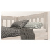 Sconto Rohová posteľ APOLONIE ľavá, buk/biela, 140x200 cm