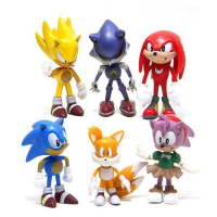 Tortové figúrky 6ks Ježko Sonic 6cm - Cakesicq - Cakesicq