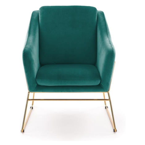 Kreslo Soft 3 zelená/zlatý MERKURY MARKET