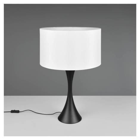 Stolová lampa Sabia, Ø 40 cm, biela/čierna TRIO