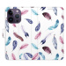 Flipové puzdro iSaprio - Colorful Feathers - iPhone 14 Pro