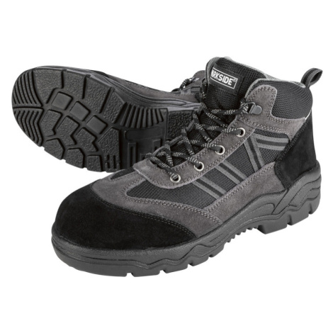 PARKSIDE® Pánska kožená bezpečnostná obuv S3 (46, čierna/sivá)