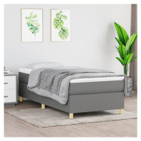 vidaXL Rám na boxspring posteľ tmavosivý 90x200 cm látka