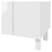 Sconto Umývadlová skrinka s umývadlom SATURNIN D50 biela/biela vysoký lesk