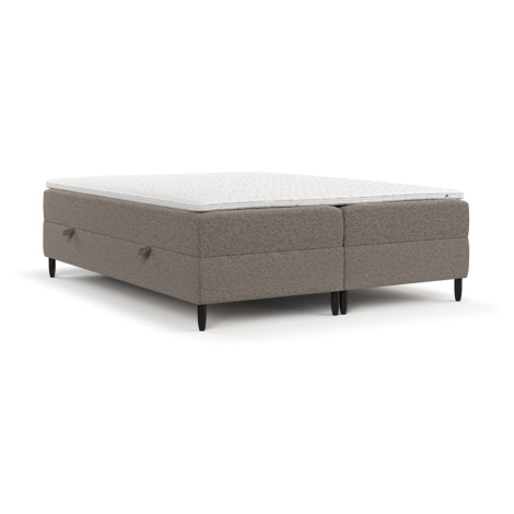 Hnedá boxspring posteľ s úložným priestorom 180x200 cm Malte – Maison de Rêve