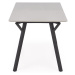 HALMAR Balrog 2 rozkladací jedálenský stôl svetlosivá / čierna