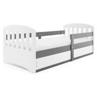 Expedo Detská posteľ CLASA + matrac, 80x160, biela/grafit