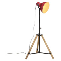 vidaXL Podlahová lampa 25 W šmuhovaná červená 75x75x90-150 cm E27