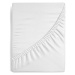 Biela bavlnená jersey posteľná plachta 140x200+30cm