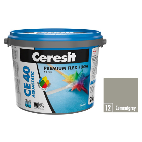 Ceresit Flexibilná škárovacia hmota CE 40 Aquastatic Cementgrey, 2 kg