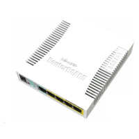 MikroTik RouterBOARD CSS106-1G-4P-1S (RB260GSP), TF470 CPU, nastaviteľný switch, 5x LAN, 1xSFP s