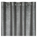 Zamatový sivý záves AMBI so škvrnitou striebornou potlačou 140x250 cm