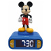 Budík s nočným 3D svetlom Myšiak Mickey