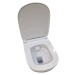 PRIM - predstenový inštalačný systém s bielym tlačidlom 20/0042 + WC bez oplachového kruhu Edge 
