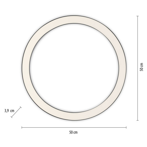 Stropné svietidlo LED PURE Lines, Ø 50 cm, antracit, CCT, diaľkové ovládanie