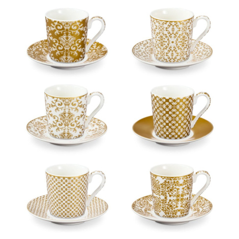 Porcelánové šálky v súprave 6 ks v zlatej farbe My Coffee – Tescoma