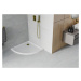 MEXEN/S - Flat sprchová vanička štvrťkruhová slim 100 x 100, biela + zlatý sifón 41101010G