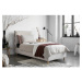 Béžová čalúnená jednolôžková posteľ s roštom 90x200 cm Sleepy Luna – Miuform