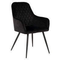 Čierne zamatové jedálenské stoličky v súprave 2 ks Harbo - House Nordic