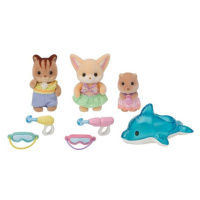 Sylvanian family 3 kamaráti zo škôlky v bazéne