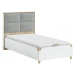 Študentská posteľ 100x200cm s úložným priestorom dylan - biela/dub