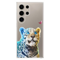 Odolné silikónové puzdro iSaprio - Leopard With Butterfly - Samsung Galaxy S24 Ultra