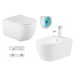 Mexen Carmen Rimless, závesná WC misa so sedátkom + bidet, biela, 30880400+35884900