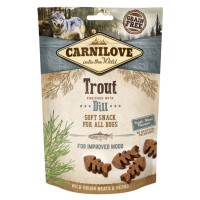 CARNILOVE Dog Semi Moist Snack Trout&Dill 200 g, poškodený obal