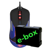 Myš drátová USB, E-blue Auroza Gaming V2, čierna, optická, 5000DPI, e-box