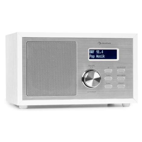 Auna Ambient DAB+/FM, rádio, BT 5.0, AUX vstup, LCD displej, budík, časovač, drevený vzhľad, bie