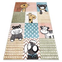 DW Farebný detský koberec Fun zvieratká Rozmer: 80x150 cm