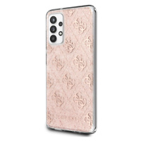 Puzdro Guess GUHCA32PCU4GLPI na Samsung Galaxy A32 5G Peony Glitter ružové