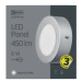 Mini LED panel 120mm, kruhový prisadený strieborný, 6W 4500K (EMOS)