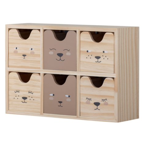 Drevený detský organizér na hračky v prírodnej farbe 27x8x18 cm Calle – Bloomingville Mini