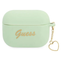 Obal Guess GUAPLSCHSN AirPods Pro cover green Silicone Charm Heart Collection (GUAPLSCHSN)
