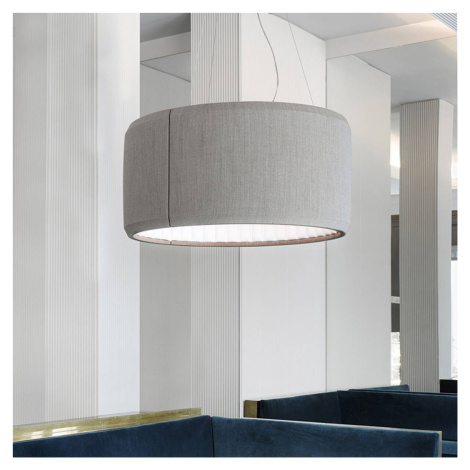 Luceplan Silenzio LED závesné svetlo sivé Ø 90cm