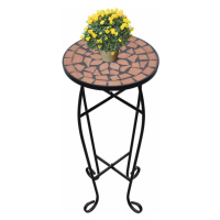 Mozaikový stolík na kvety keramika Dekorhome Tehlová,Mozaikový stolík na kvety keramika Dekorhom