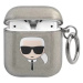 Obal Karl Lagerfeld KLA2UKHGK AirPods cover black Glitter Karl`s Head (KLA2UKHGK)