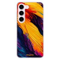 Odolné silikónové puzdro iSaprio - Orange Paint - Samsung Galaxy S23 5G