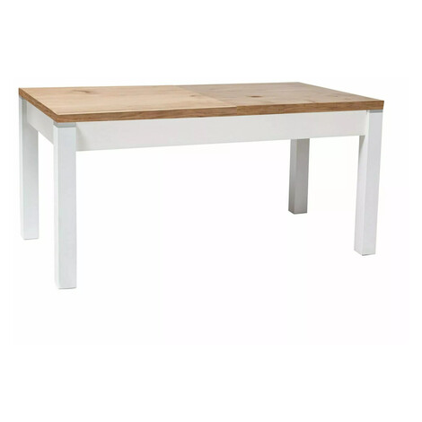 Rozkladací konferenčný stolík Kleopatra 124/164 cm dub lancelot/biely Signal
