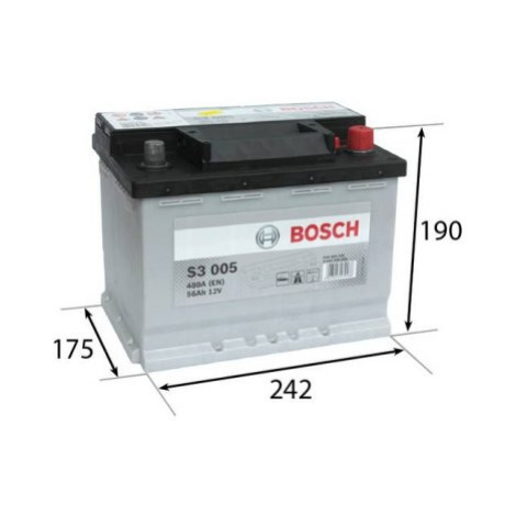 BOSCH S3 56Ah Autobatéria 12V , 480A , 0 092 S30 050